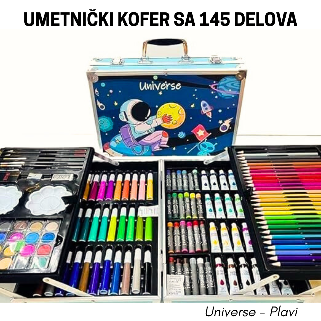 Umetnički Kofer sa 145 delova! - Kreativni raj za vaše mališane