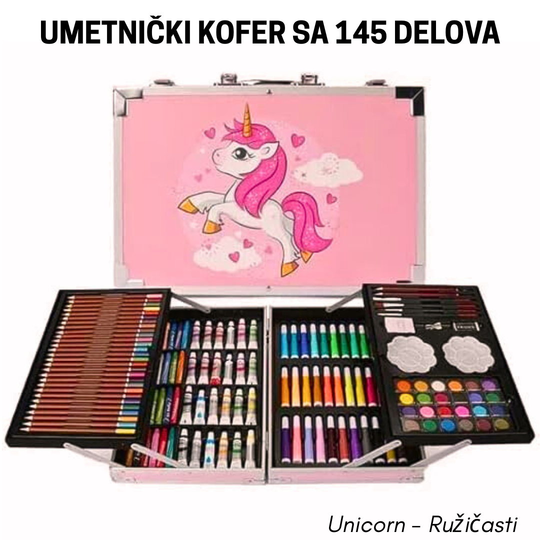 Umetnički Kofer sa 145 delova! - Kreativni raj za vaše mališane